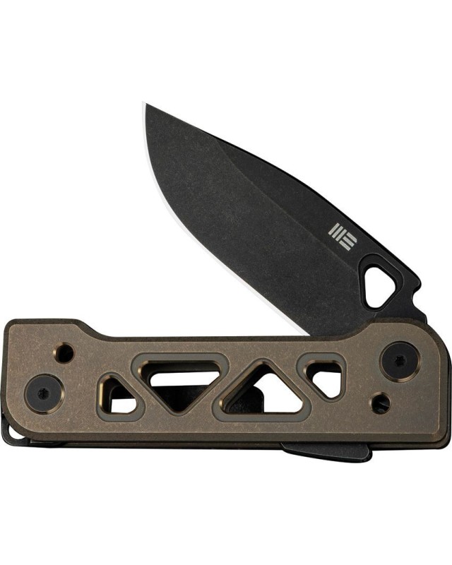 Tyro Superlock Knife CPM-20CV steel blackwash finish Bronze Titanium Handle Snecx Tan design Tyro Superlock Knife CPM-20CV steel blackwash finish Bronze Titanium Handle Snecx Tan design
