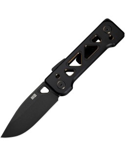 Tyro Superlock Knife CPM-20CV steel blackwash finish Black Gold Titanium Handle Snecx Tan design