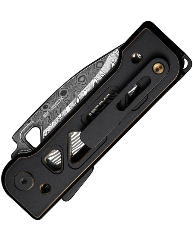 Tyro Superlock Knife Hakkapella Damasteel Black Gold Titanium Handle Snecx Tan design Tyro Superlock Knife Hakkapella Damasteel Black Gold Titanium Handle Snecx Tan design