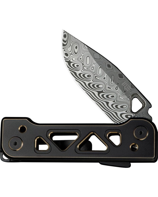Tyro Superlock Knife Hakkapella Damasteel Black Gold Titanium Handle Snecx Tan design Tyro Superlock Knife Hakkapella Damasteel Black Gold Titanium Handle Snecx Tan design