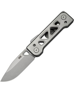 Tyro Superlock Knife CPM-20CV steel stonewash finish gray Titanium Handle Snecx Tan design