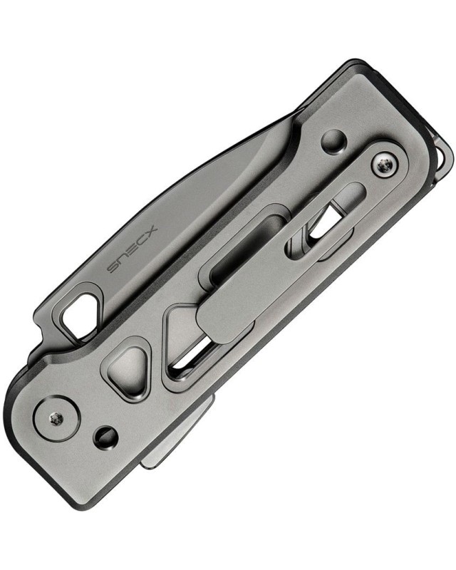 Tyro Superlock Knife CPM-20CV steel stonewash finish gray Titanium Handle Snecx Tan design Tyro Superlock Knife CPM-20CV steel stonewash finish gray Titanium Handle Snecx Tan design