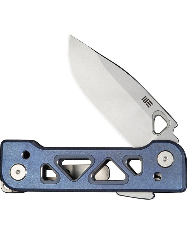 Tyro Superlock Knife CPM-20CV steel stonewash finish blue Titanium Handle Snecx Tan design Tyro Superlock Knife CPM-20CV steel stonewash finish blue Titanium Handle Snecx Tan design