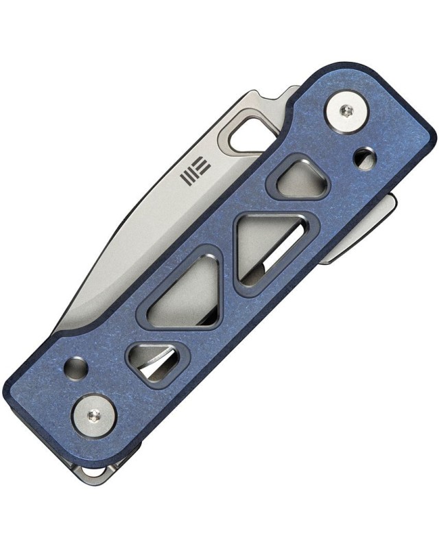 Tyro Superlock Knife CPM-20CV steel stonewash finish blue Titanium Handle Snecx Tan design Tyro Superlock Knife CPM-20CV steel stonewash finish blue Titanium Handle Snecx Tan design