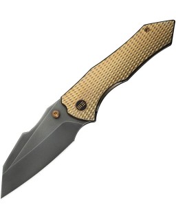 High-Fin XL Knife CPM-20CV steel hand polished finish Gold Titanium Handle Gavko Knives Design