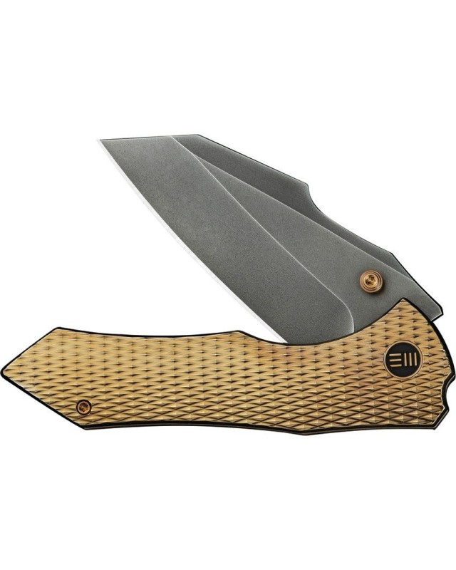 High-Fin XL Knife CPM-20CV steel hand polished finish Gold Titanium Handle Gavko Knives Design High-Fin XL Knife CPM-20CV steel hand polished finish Gold Titanium Handle Gavko Knives Design
