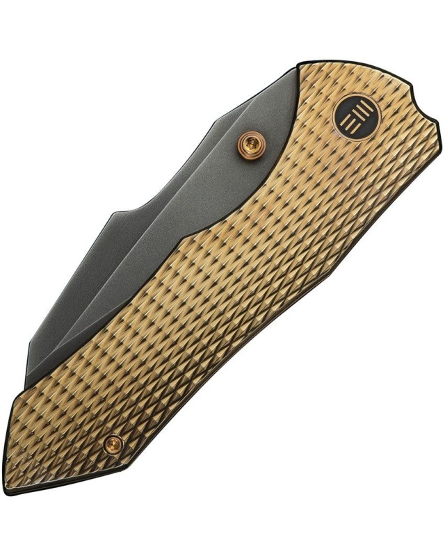 High-Fin XL Knife CPM-20CV steel hand polished finish Gold Titanium Handle Gavko Knives Design High-Fin XL Knife CPM-20CV steel hand polished finish Gold Titanium Handle Gavko Knives Design
