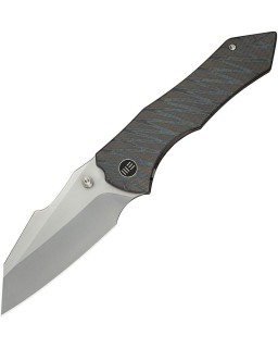 High-Fin XL Knife CPM-20CV steel bead blast hand polished finish Tiger Stripes flamed Titanium Handle Gavko Knives Design