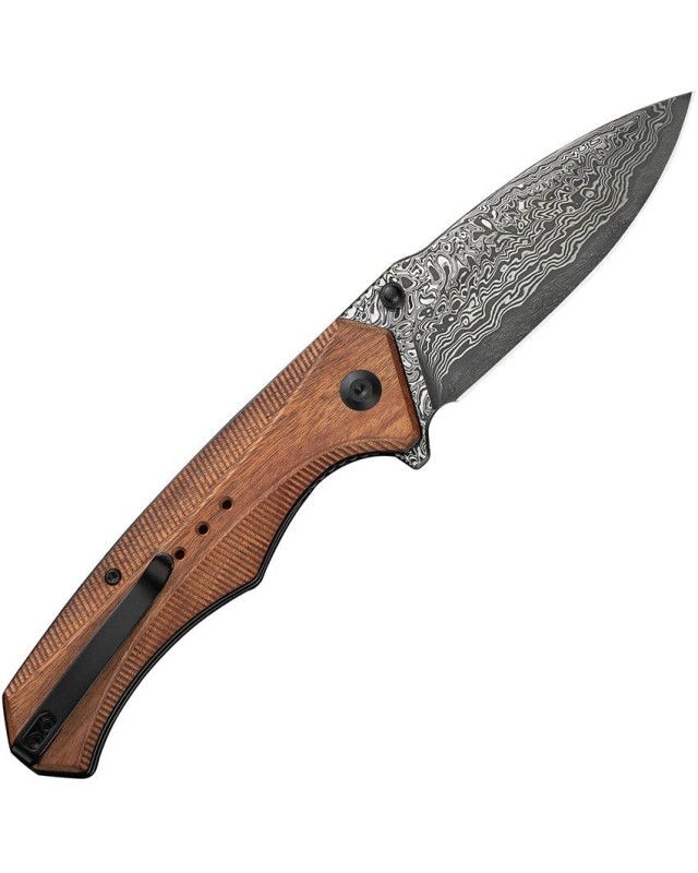 Photonix Wood Handle Damascus steel Flipper C23081B-DS1 Photonix Wood Handle Damascus steel Flipper C23081B-DS1