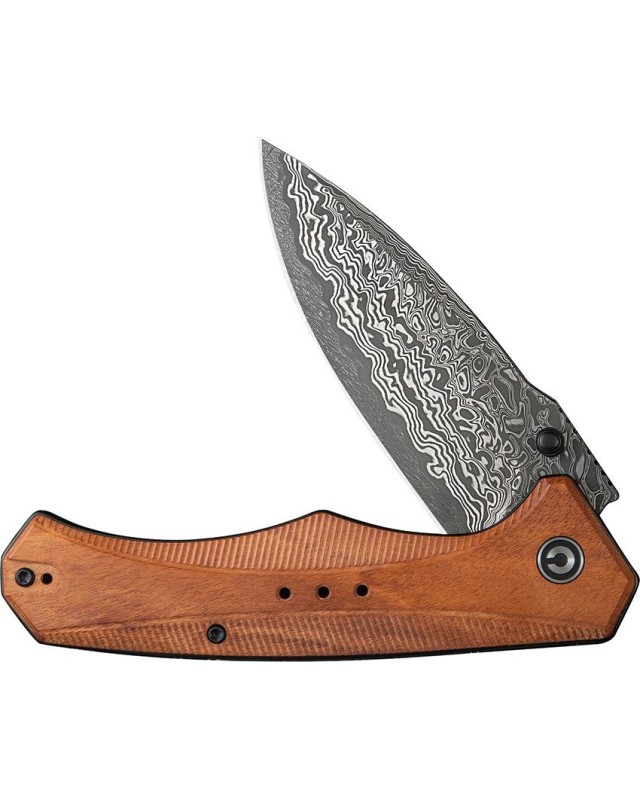 Photonix Wood Handle Damascus steel Flipper C23081B-DS1 Photonix Wood Handle Damascus steel Flipper C23081B-DS1
