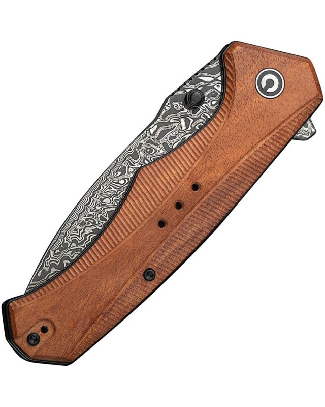 Photonix Wood Handle Damascus steel Flipper C23081B-DS1 Photonix Wood Handle Damascus steel Flipper C23081B-DS1