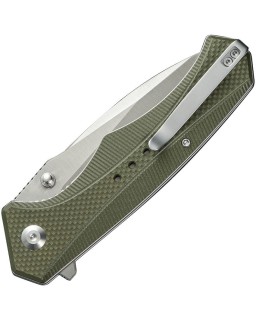 Photonix Nitro-V steel satin finish Green G10 Handle C23081B-2