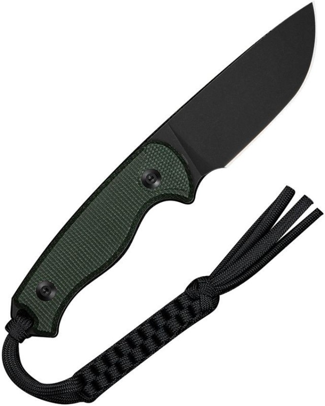 Timberbark Full Tang Fixed Blade 14C28N steel blackwash finish green micarta handle kydex sheath Timberbark Full Tang Fixed Blade 14C28N steel blackwash finish green micarta handle kydex sheath