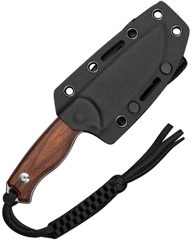 Timberbark Full Tang Fixed Blade 14C28N steel stonewash finish Guibourtia wood handle kydex sheath Timberbark Full Tang Fixed Blade 14C28N steel stonewash finish Guibourtia wood handle kydex sheath