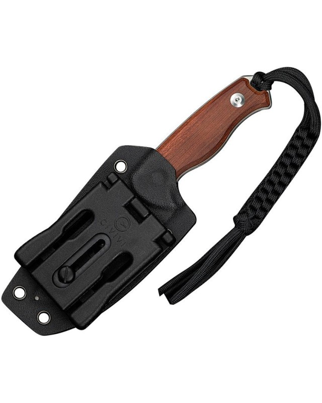 Timberbark Full Tang Fixed Blade 14C28N steel stonewash finish Guibourtia wood handle kydex sheath Timberbark Full Tang Fixed Blade 14C28N steel stonewash finish Guibourtia wood handle kydex sheath