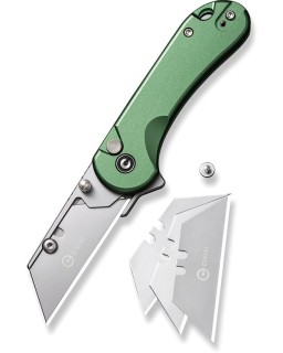 Elementum Utility Button Lock Green Aluminium