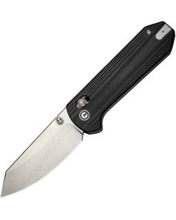 Yonder folding knife 14C28N steel stonewash finish Crossbar Lock Black G10 Handle
