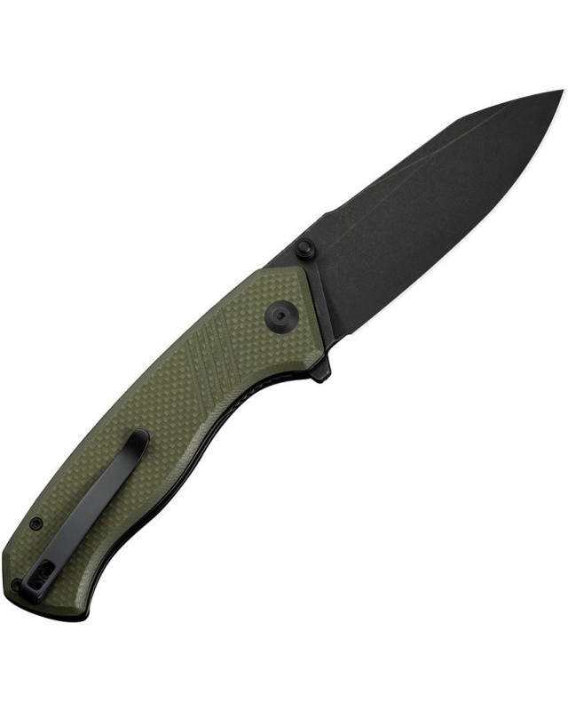 Placoid folding knife 14C28N steel blackwash finish Green G10 Handle Flipper Placoid folding knife 14C28N steel blackwash finish Green G10 Handle Flipper
