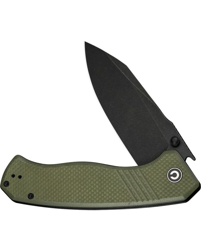 Placoid folding knife 14C28N steel blackwash finish Green G10 Handle Flipper Placoid folding knife 14C28N steel blackwash finish Green G10 Handle Flipper