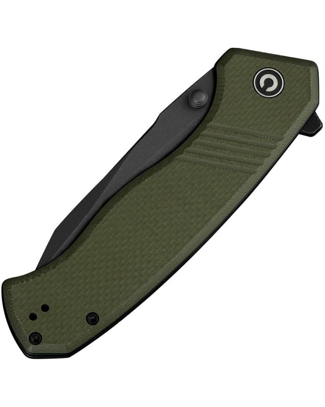 Placoid folding knife 14C28N steel blackwash finish Green G10 Handle Flipper Placoid folding knife 14C28N steel blackwash finish Green G10 Handle Flipper