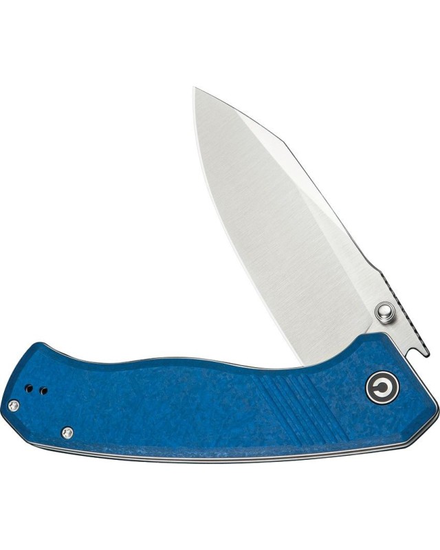 Placoid folding knife 14C28N steel satin finish shredded blue G10 Handle Flipper Placoid folding knife 14C28N steel satin finish shredded blue G10 Handle Flipper