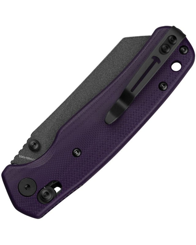 Cicada's Wing B-Lock 10Cr15MoV steel gray coating purple G10 handle Cicada's Wing B-Lock 10Cr15MoV steel gray coating purple G10 handle