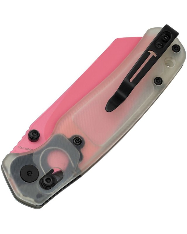 Cicada's Wing B-Lock 10Cr15MoV steel pink coating Jade Ultem handle Cicada's Wing B-Lock 10Cr15MoV steel pink coating Jade Ultem handle