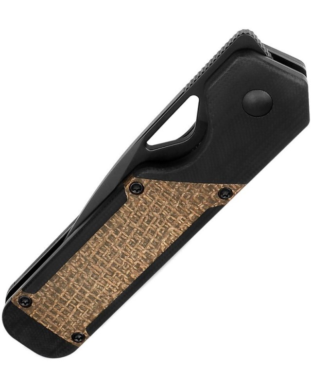 Militaw folding knife Nitro-V steel blackwash finish Natural Micarta and G10 handle Militaw folding knife Nitro-V steel blackwash finish Natural Micarta and G10 handle