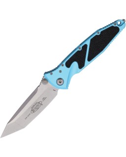 Socom Elite Tanto S\E Linerlock M390 steel stonewash finish turquoise aluminium handle
