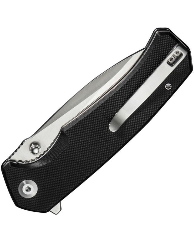 Skarnax folding knife 9Cr18MoV steel satin finish blade Linerlock black G10 handle Skarnax folding knife 9Cr18MoV steel satin finish blade Linerlock black G10 handle
