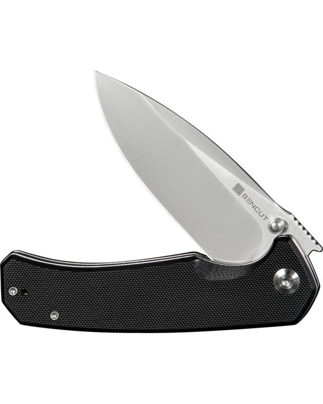 Skarnax folding knife 9Cr18MoV steel satin finish blade Linerlock black G10 handle Skarnax folding knife 9Cr18MoV steel satin finish blade Linerlock black G10 handle