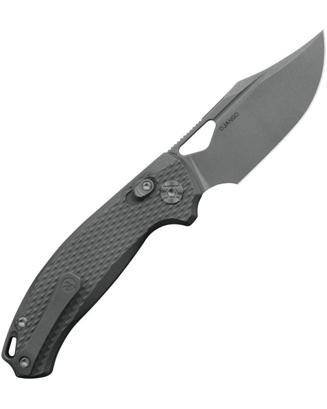 DJANGO ELMAX steel blade stonewash finish Crossbar Lock Titanium handle DJANGO ELMAX steel blade stonewash finish Crossbar Lock Titanium handle