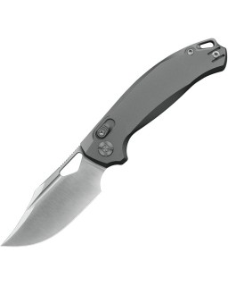 DJANGO ELMAX steel blade satin finish Crossbar Lock Titanium handle