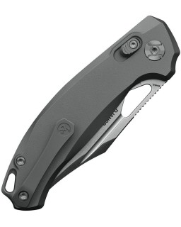 DJANGO ELMAX steel blade satin finish Crossbar Lock Titanium handle