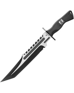 USMC Operation Mako fighting knife two-tone finish sawback blade