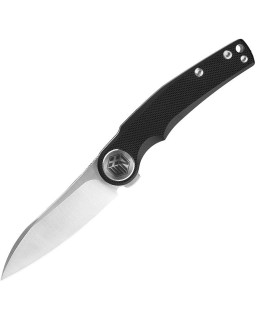 WIN+ Linerlock black G10 D2 steel satin finish