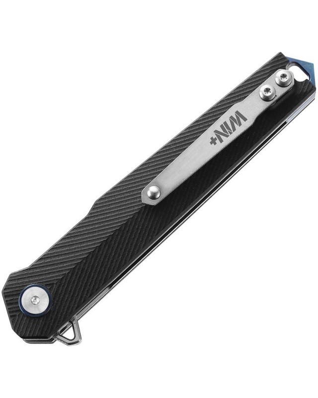 WIN+ Tanto folding knife Linerlock Black G10 D2 steel satin finish WIN+ Tanto folding knife Linerlock Black G10 D2 steel satin finish