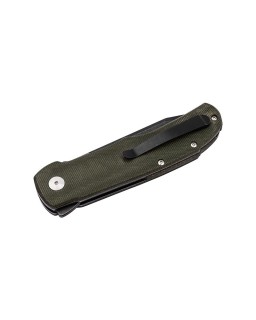 Tac-Master folding knife Nitro-V steel blackwash finish OD Green micarta handle Terzuola Design