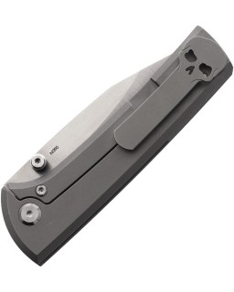 Scapegoat Street M390 steel satin finish Framelock Titanium handle