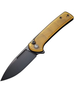 Conspirator Button Lock Nitro-V steel blackwash finish Ultem handle flipper