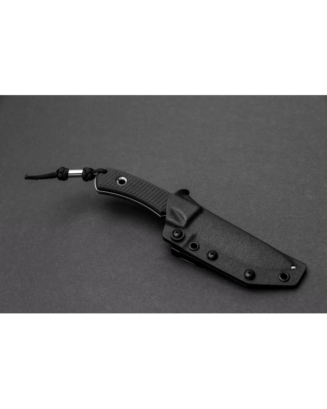 Polheim CPM-MagnaCut steel Satin Finish black Micarta handle black kydex