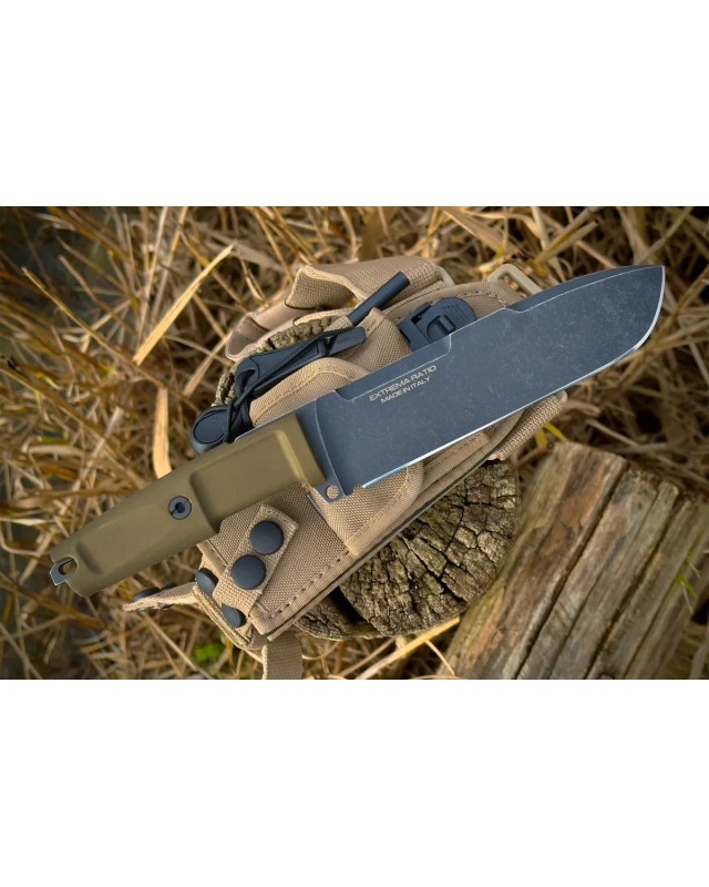 Ontos II Expeditions full tang N690 steel blackwash finish tan Forprene handle fire steel Ontos II Expeditions full tang N690 steel blackwash finish tan Forprene handle fire steel