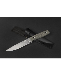 This is Freedom M390 steel Satin Finish black canva Micarta handle black kydex