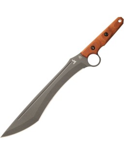 Lilith Full Tang 1095HC Machete tactical gunsmoke gray finish Tan Canva micarta Black Kydex Sheath