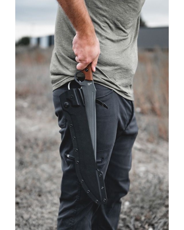 Lilith Full Tang 1095HC Machete tactical gunsmoke gray finish Tan Canva micarta Black Kydex Sheath Lilith Full Tang 1095HC Machete tactical gunsmoke gray finish Tan Canva micarta Black Kydex Sheath