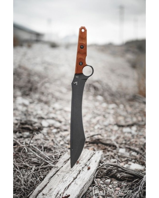 Lilith Full Tang 1095HC Machete tactical gunsmoke gray finish Tan Canva micarta Black Kydex Sheath Lilith Full Tang 1095HC Machete tactical gunsmoke gray finish Tan Canva micarta Black Kydex Sheath