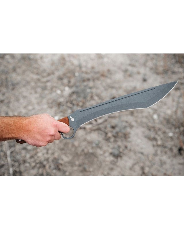Lilith Full Tang 1095HC Machete tactical gunsmoke gray finish Tan Canva micarta Black Kydex Sheath Lilith Full Tang 1095HC Machete tactical gunsmoke gray finish Tan Canva micarta Black Kydex Sheath