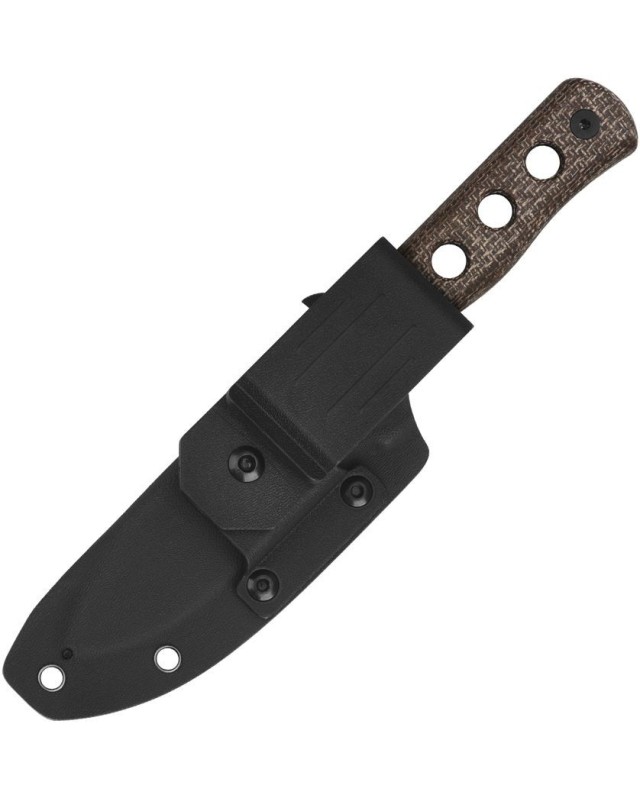 Canary Fixed Blade Full Tang Cr8Mo2VSi steel blackwash finish Dark Brown Micarta handle Canary Fixed Blade Full Tang Cr8Mo2VSi steel blackwash finish Dark Brown Micarta handle