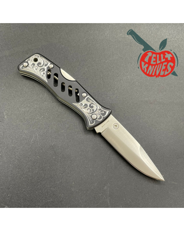1996 Micro SERE AUS6 steel blade black aluminium handle Bob Valade engraved with original box 1996 Micro SERE AUS6 steel blade black aluminium handle Bob Valade engraved with original box