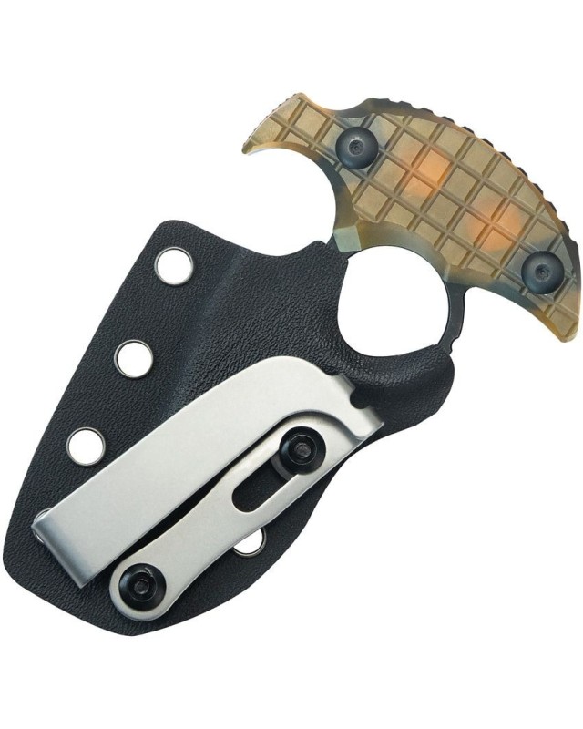 Stheno Push Dagger Full tang 14C28N steel blackwash finish Ultem handle Switzerland legal Stheno Push Dagger Full tang 14C28N steel blackwash finish Ultem handle Switzerland legal